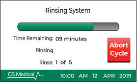 Rinsing system UI