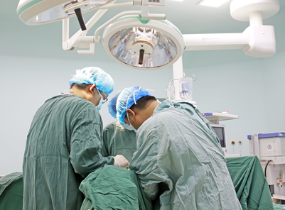 Surgeons around a patient